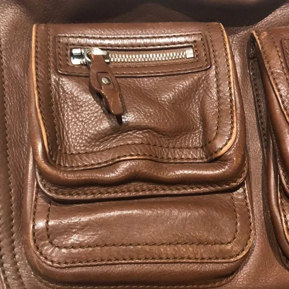 Theory Brown Leather Crossbody Bag with Sophisticated Design - Picture 2 of 12